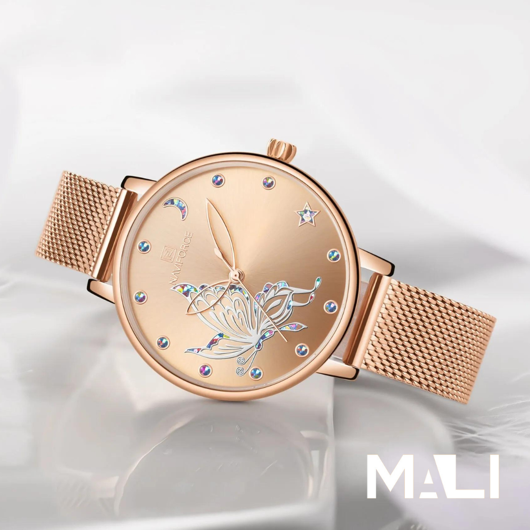 NAVIFORCE BUTTERFLY ROSE GOLD