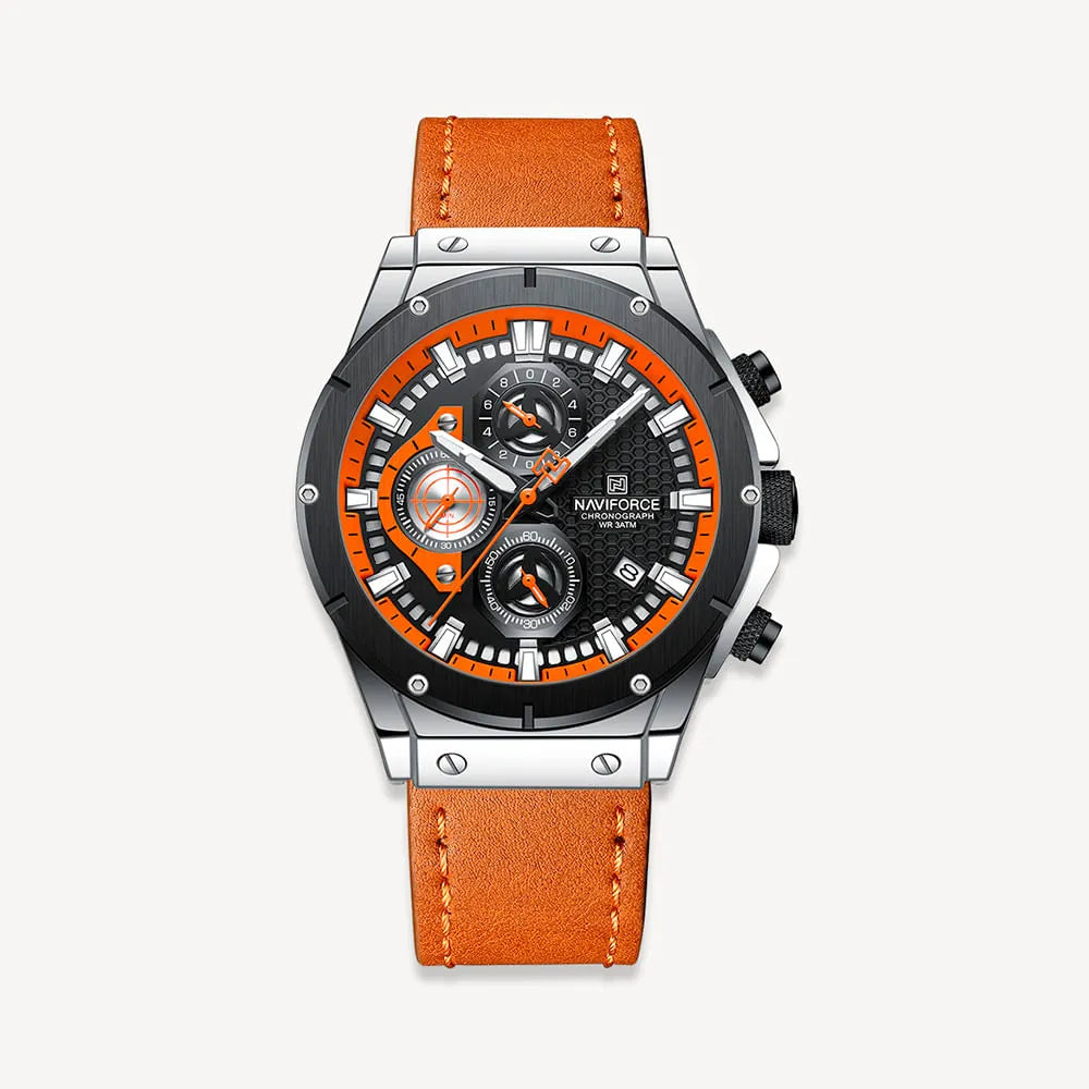 NAVIFORCE ORANGE LEATHER